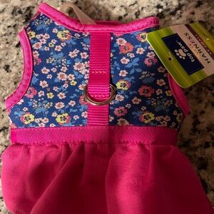 Top Paw Pink and Blue Floral Dog Harness
